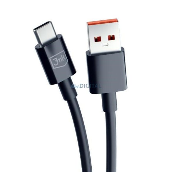 3mk Hyper Cable USB-A - Type-C kábel 1.2m 5A fekete