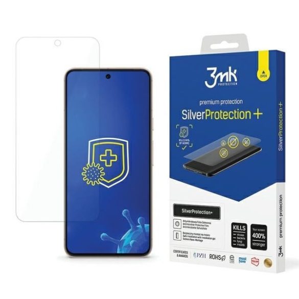 3MK Silver Protect+ Google Pixel 8 5G nedvesen felrakható antimikrobiális fólia