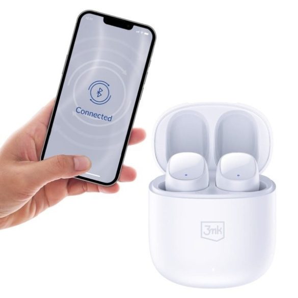 3mk FlowBuds bluetooth vezeték nélküli fülhallgató fehér