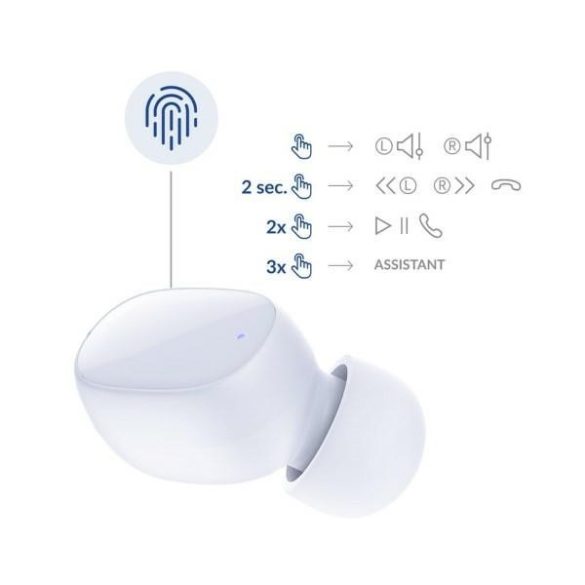 3mk FlowBuds bluetooth vezeték nélküli fülhallgató fehér