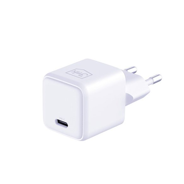 3mk Hyper Charger hálózati töltő 1x USB-C csatlakozással és Type-C - Type-C kábellel PD 25W - fehér