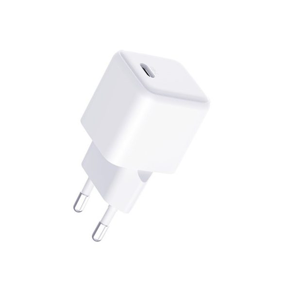 3mk Hyper Charger hálózati töltő 1x USB-C csatlakozással és Type-C - Type-C kábellel PD 25W - fehér