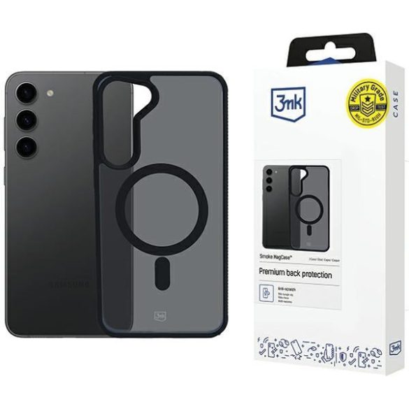 3mk Smoke MagCase tok Samsung Galaxy S23 5G - fekete