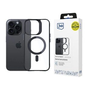 3mk Satin Armor MagCase tok iPhone 13 Pro - átlátszó-fekete