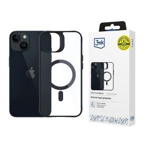 3mk Satin Armor MagCase tok iPhone 13/14 - átlátszó-fekete