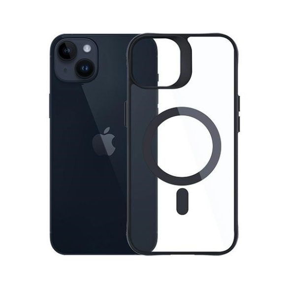 3mk Satin Armor MagCase tok iPhone 14 Plus - átlátszó-fekete