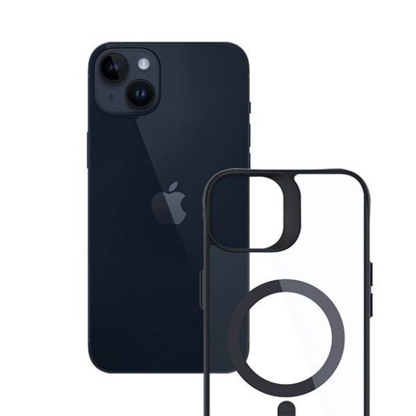 3mk Satin Armor MagCase tok iPhone 14 Plus - átlátszó-fekete