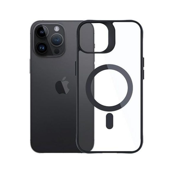 3mk Satin Armor MagCase tok iPhone 14 Pro - átlátszó-fekete