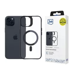   3mk Satin Armor MagCase tok iPhone 15 Plus - átlátszó-fekete
