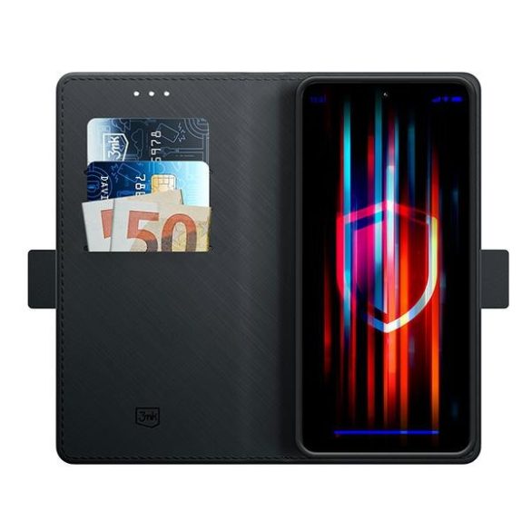 3mk Wallet könyvtok kártyatartóval Xiaomi Redmi Note 13 Pro 4G - fekete