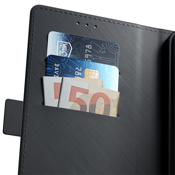 3mk Wallet könyvtok kártyatartóval iPhone 12/12 Pro - fekete