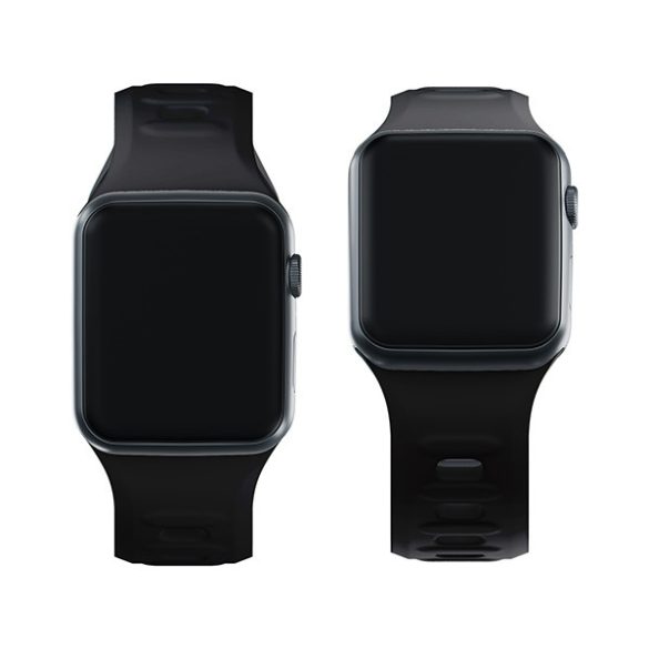 3mk szilikon óraszíj Apple Watch 38/40/41mm - fekete