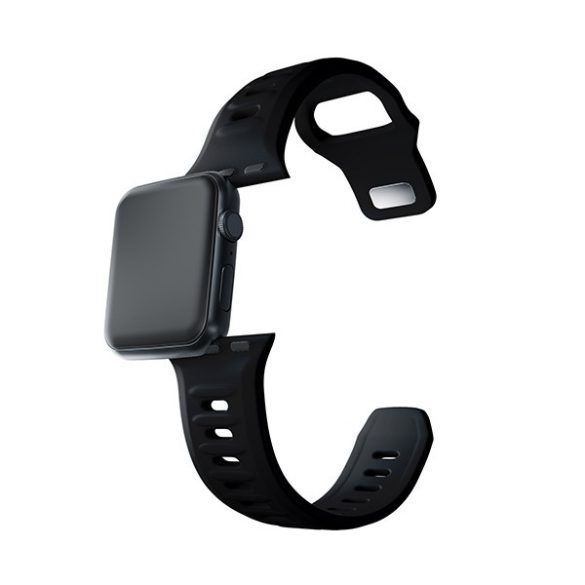 3mk szilikon óraszíj Apple Watch 38/40/41mm - fekete