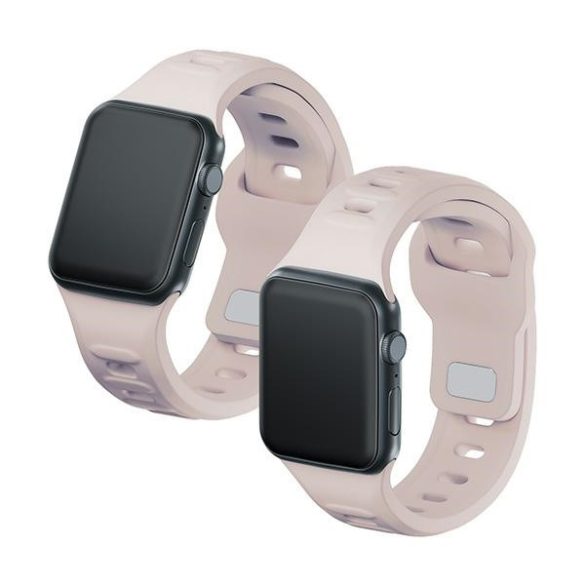 3mk szilikon óraszíj Apple Watch 38/40/41mm - bézs