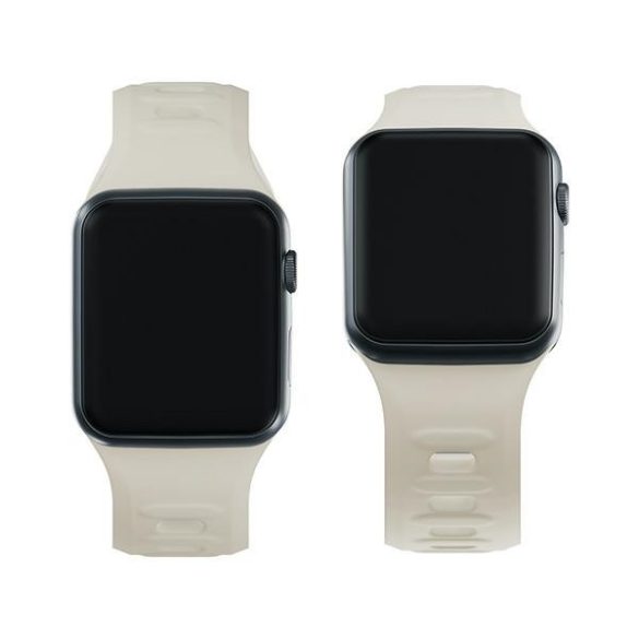 3mk szilikon óraszíj Apple Watch 38/40/41mm - törtfehér