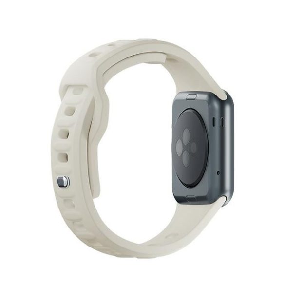 3mk szilikon óraszíj Apple Watch 38/40/41mm - törtfehér