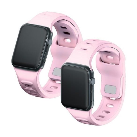 3mk szilikon óraszíj Apple Watch 38/40/41mm - rózsaszín