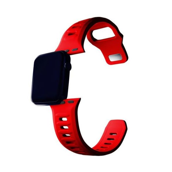 3mk szilikon óraszíj Apple Watch 38/40/41mm - piros