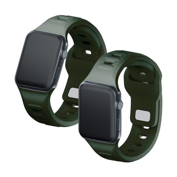 3mk szilikon óraszíj Apple Watch 42/44/45/49mm - sötétzöld