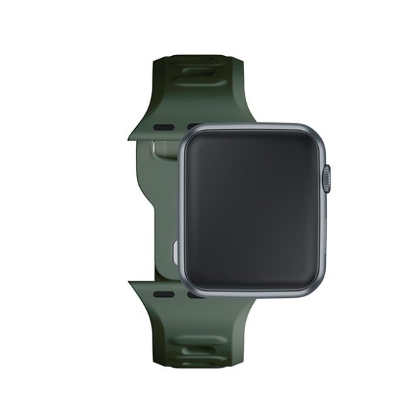 3mk szilikon óraszíj Apple Watch 42/44/45/49mm - sötétzöld