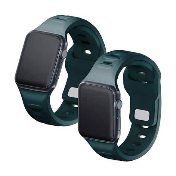 3mk szilikon óraszíj Apple Watch 42/44/45/49mm - zöld