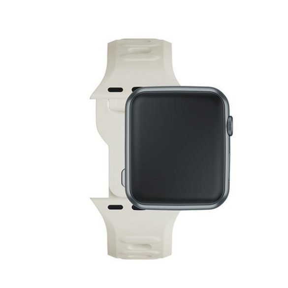 3mk szilikon óraszíj Apple Watch 42/44/45/49mm - törtfehér