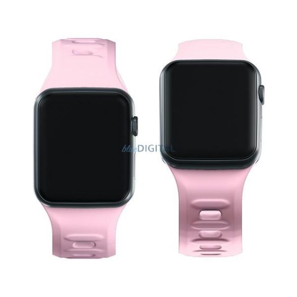 3mk Silicone csereszíj Apple Watch 42/44/45/49 mm - rózsaszín