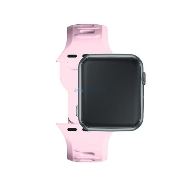 3mk Silicone csereszíj Apple Watch 42/44/45/49 mm - rózsaszín