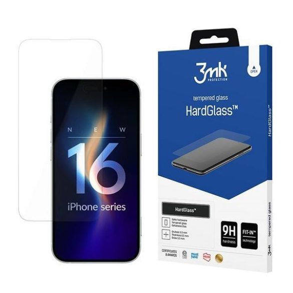 3mk HardGlass edzett üveg kijelzővédő iPhone 16 Pro