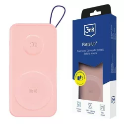   3mk PastelUp MagSafe powerbank telefonhoz és Apple Watch-hoz 10,000mAh 22.5W - rózsaszín