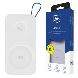  3mk PastelUp MagSafe powerbank telefonhoz és Apple Watch-hoz 10,000mAh 22.5W - fehér