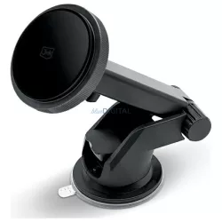   3MK Car MagCharger 15W indukciós töltő-tartó szélvédőre/műszerfalra - fekete
