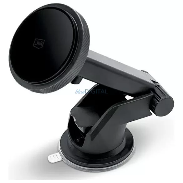 3MK Car MagCharger 15W indukciós töltő-tartó szélvédőre/műszerfalra - fekete
