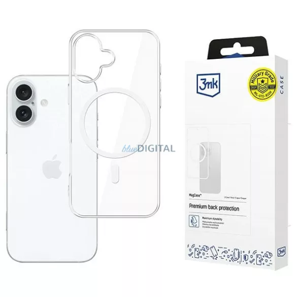 3mk MagCase MagSafe-kompatibilis tok iPhone 16 Plus - átlátszó