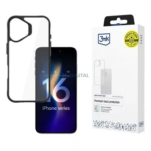 3mk SatinArmor+ tok iPhone 16 Plus - átlátszó fekete szegéllyel