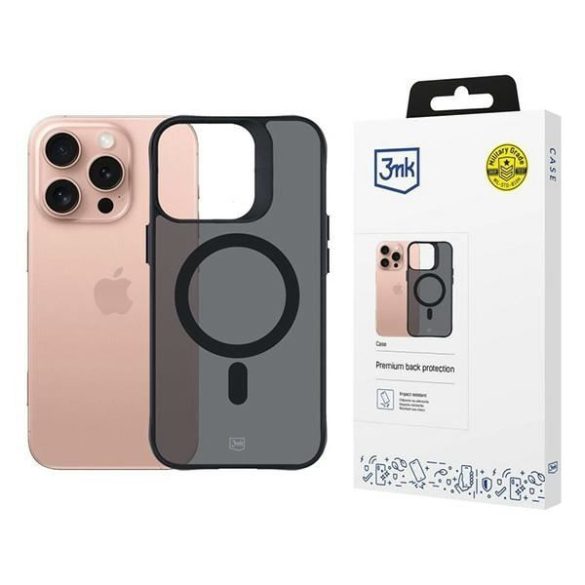 3mk Smoke MagCase tok iPhone 16 Pro - fekete