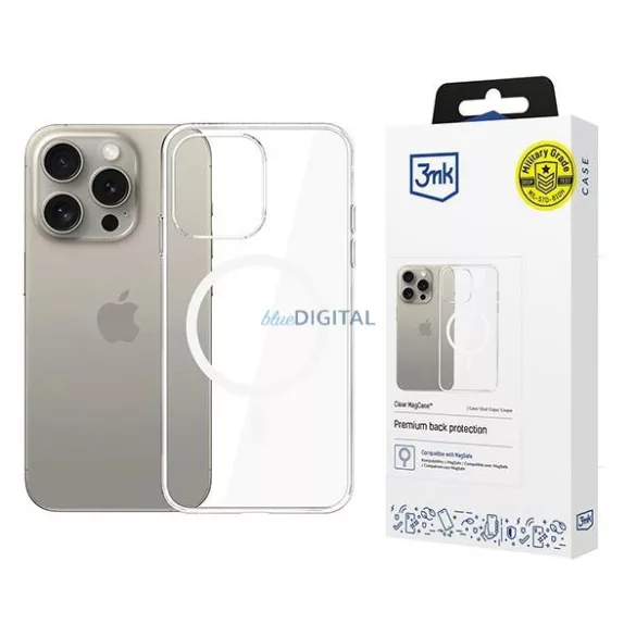 3mk Clear MagCase tok iPhone 15 Pro Max - átlátszó