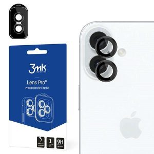 3mk Lens Protection Pro kamera lencse védő edzett üveg fekete szegéllyel iPhone 16/ 16 Plus