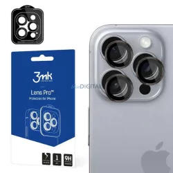   3mk Lens Protection Pro kamera lencse védő edzett üveg titánszürke szegéllyel iPhone 16 Pro/ 16 Pro Max