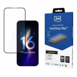   3mk HardGlass Max edzett üveg kijelzővédő fekete szegéllyel iPhone 16 Plus