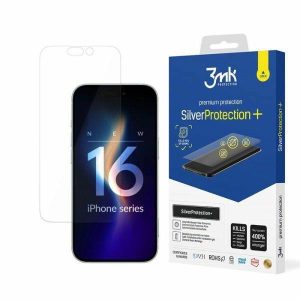 3mk SilverProtect+ antimikrobiális kijelzővédő fólia iPhone 16