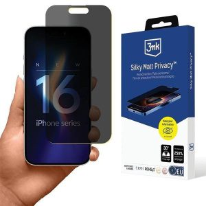 3mk Silky Matt Privacy betekintésvédett kijelzővédő fólia iPhone 16 Plus