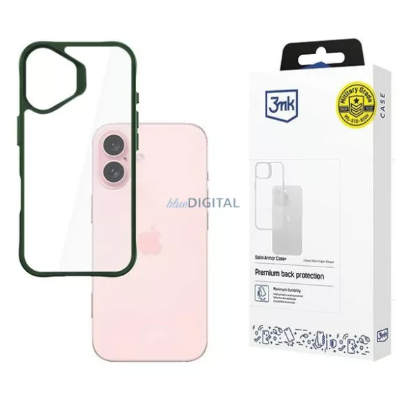 3mk SatinArmor+ tok iPhone 16 - zöld