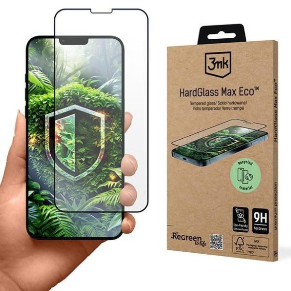 3mk HardGlass Max Eco edzett üveg újrahasznosított anyagból iPhone 13/13Pro/14