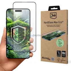   3mk HardGlass Max Eco edzett üveg újrahasznosított anyagból iPhone 15 Pro Max