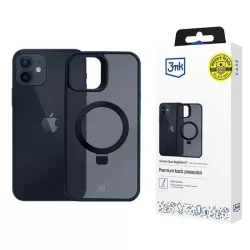   3mk Smoke Magsafe & Stand tok kitámasztóval iPhone 12/12 Pro - fekete