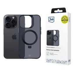   3mk Smoke Magsafe & Stand tok kitámasztóval iPhone 15 Pro - fekete