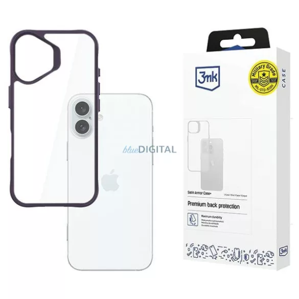 3mk SatinArmor+ tok iPhone 16 Plus - lila