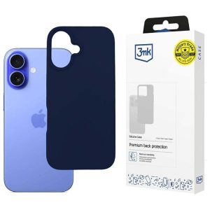 3mk Silicone tok iPhone 16 Plus - tengerészkék