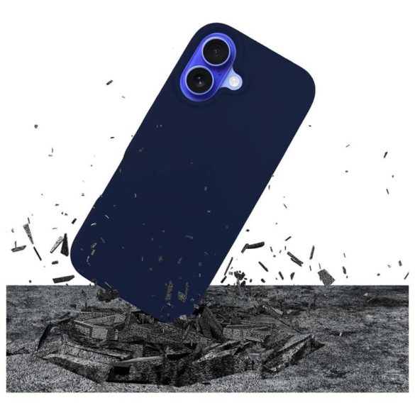 3mk Silicone tok iPhone 16 Plus - tengerészkék